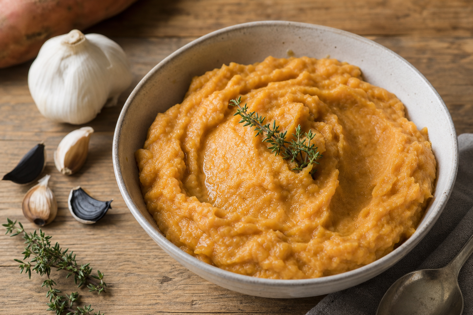 Sweet Potato and Black Garlic Mash