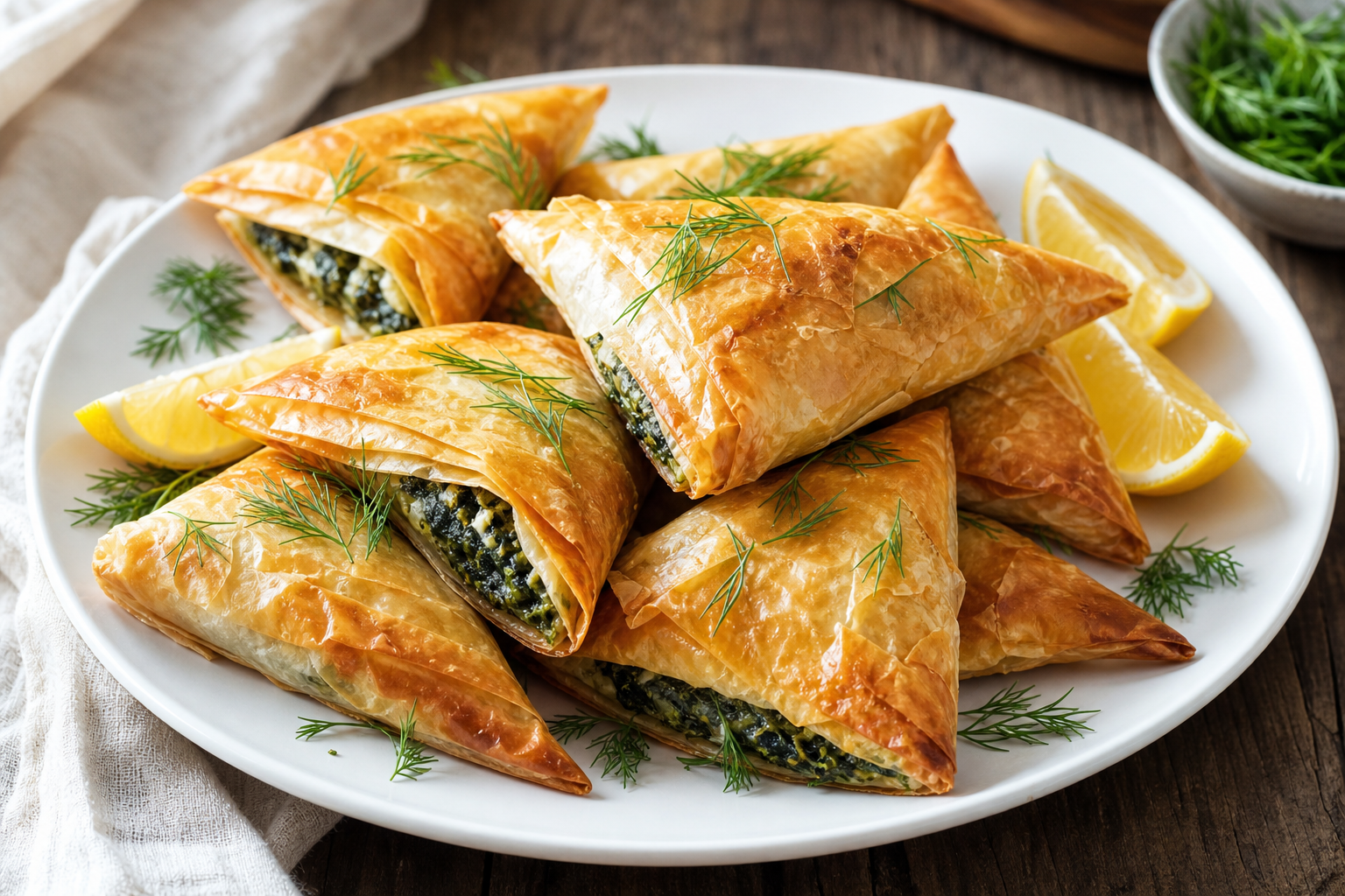 Vegetarian Spanakopita Triangles