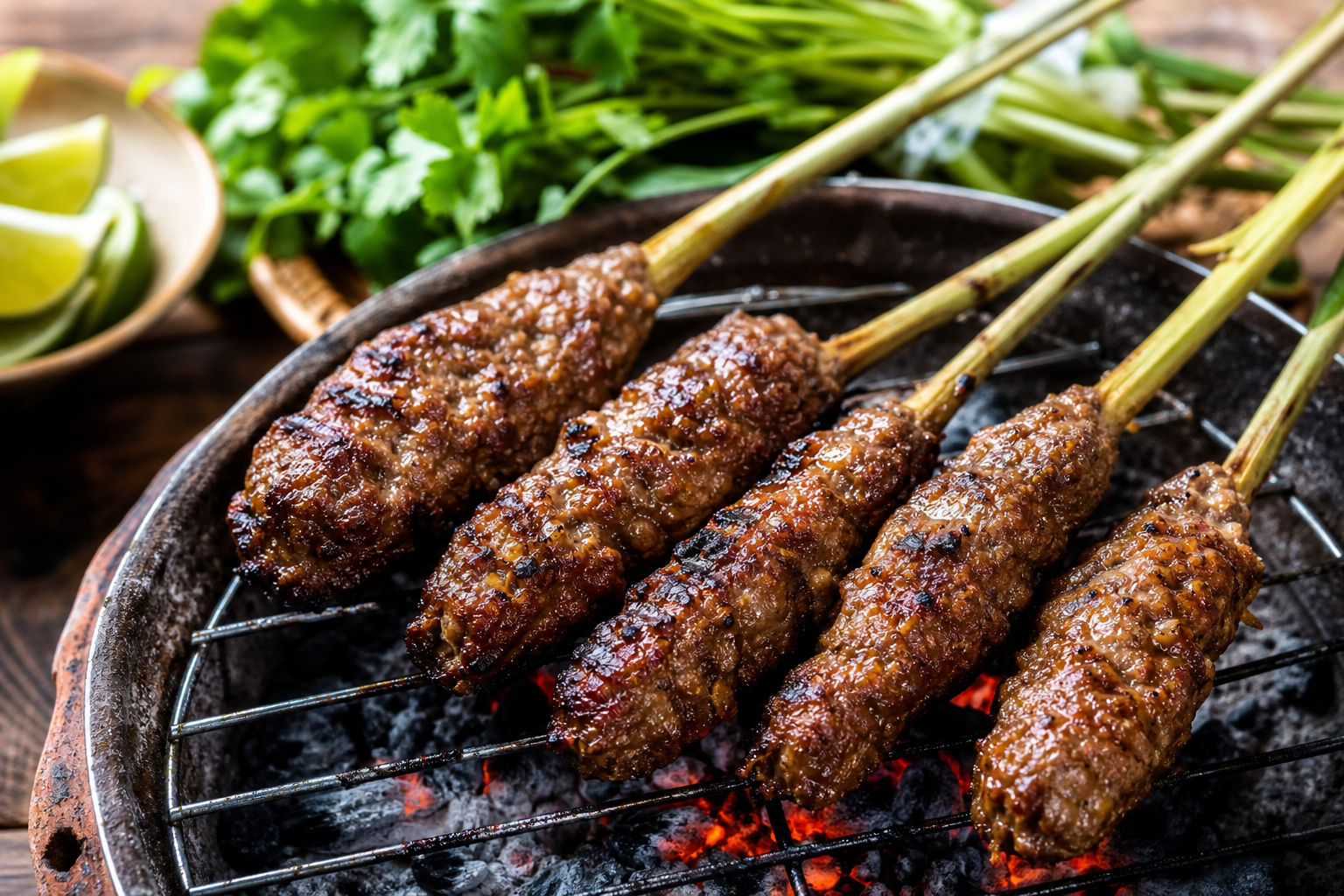 Vietnamese Grilled Lemongrass Beef Skewers